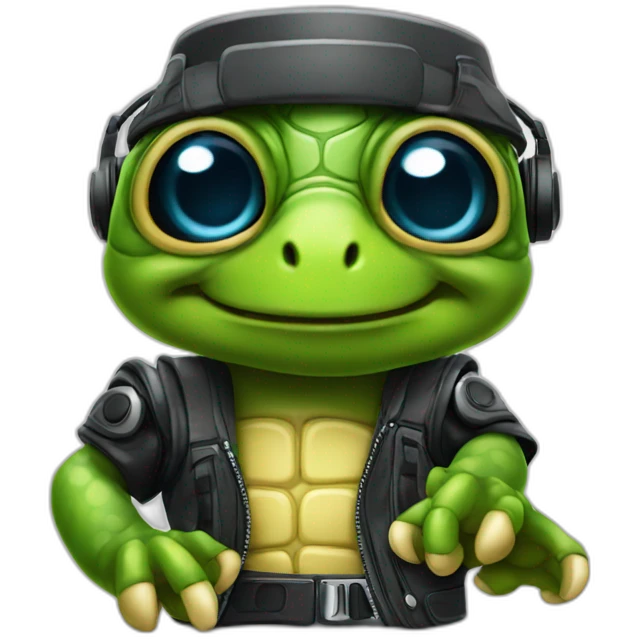 dj turtle emoji