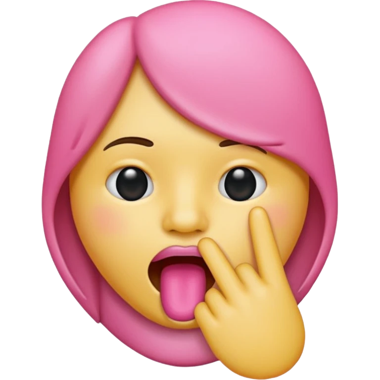 Emoji da boca com dedo na boca emoji