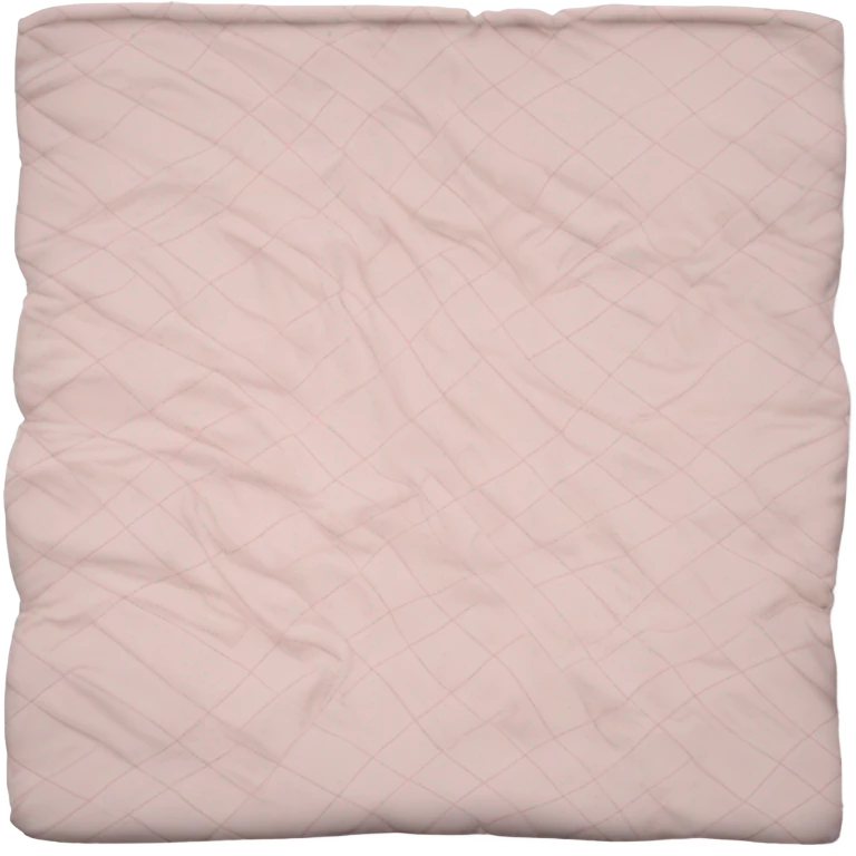 A cozy light pink folded plaid blanket  emoji