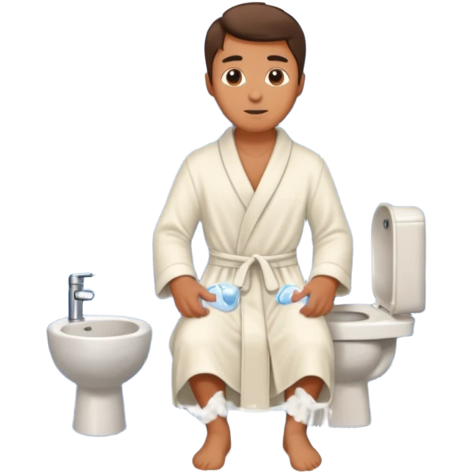 Man using Bidet emoji