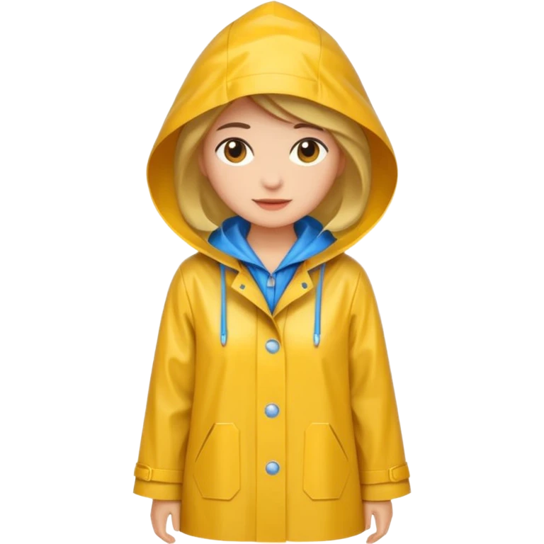 woman wearing a raincoat emoji