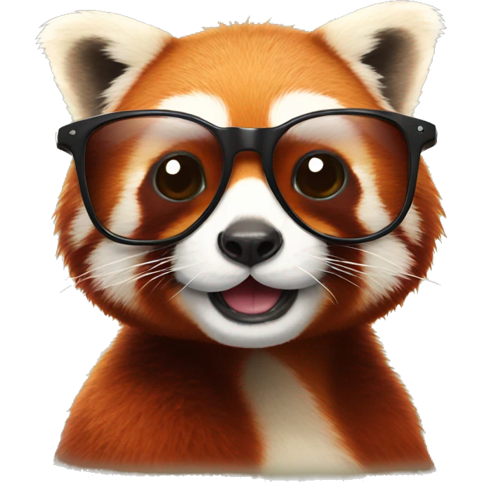 Red panda wearing sunglasses emoji