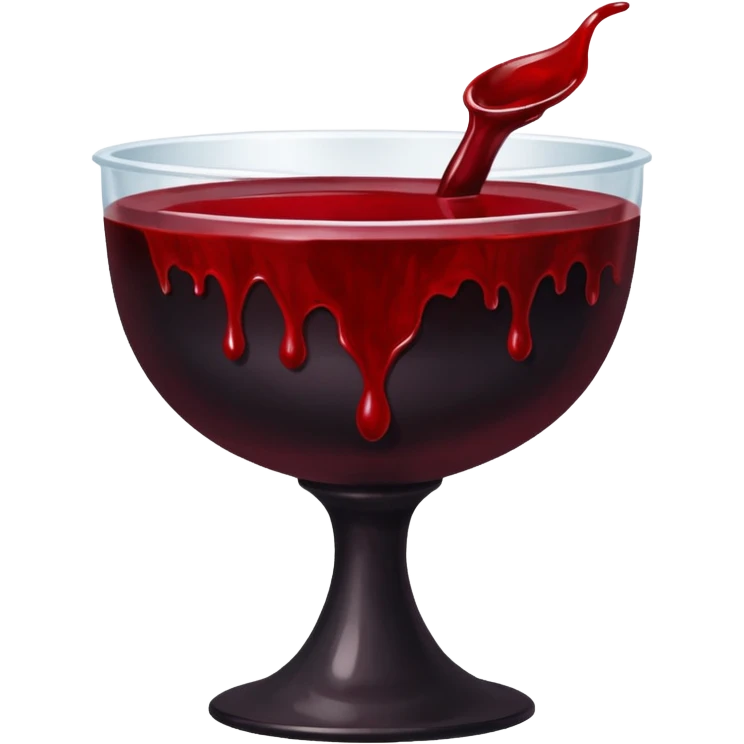 Chalice filled with dark liquid resembling blood and ink, sensual ritual emoji