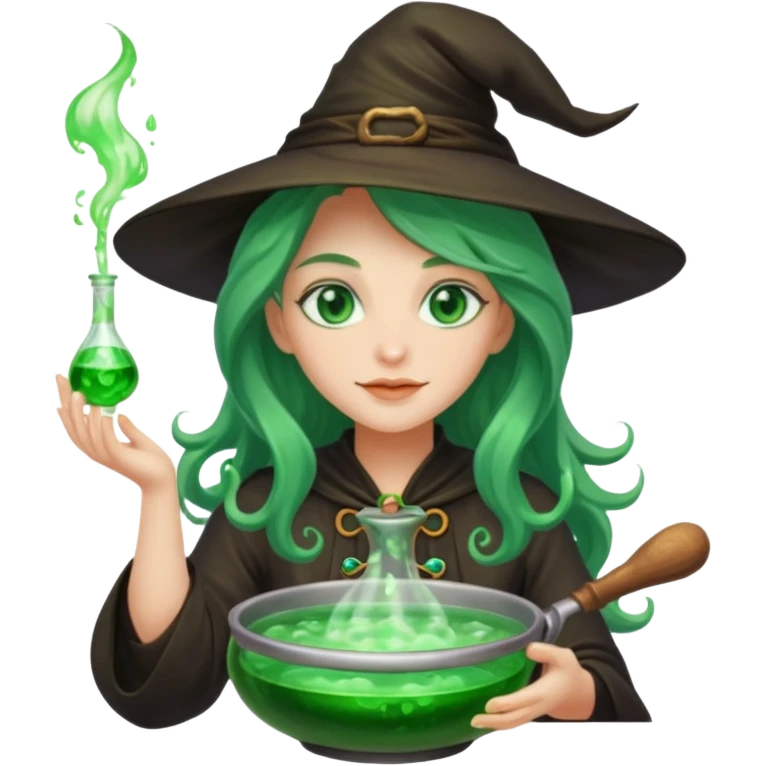 green witch cooking potion emoji