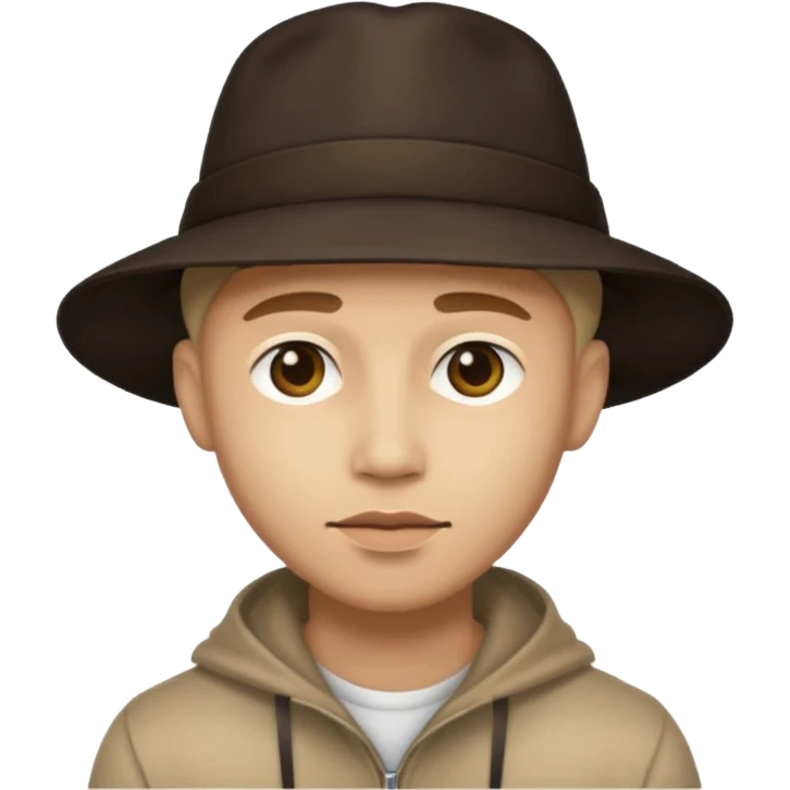 Make a mysterious guy with a hat and he's in the shadow emoji