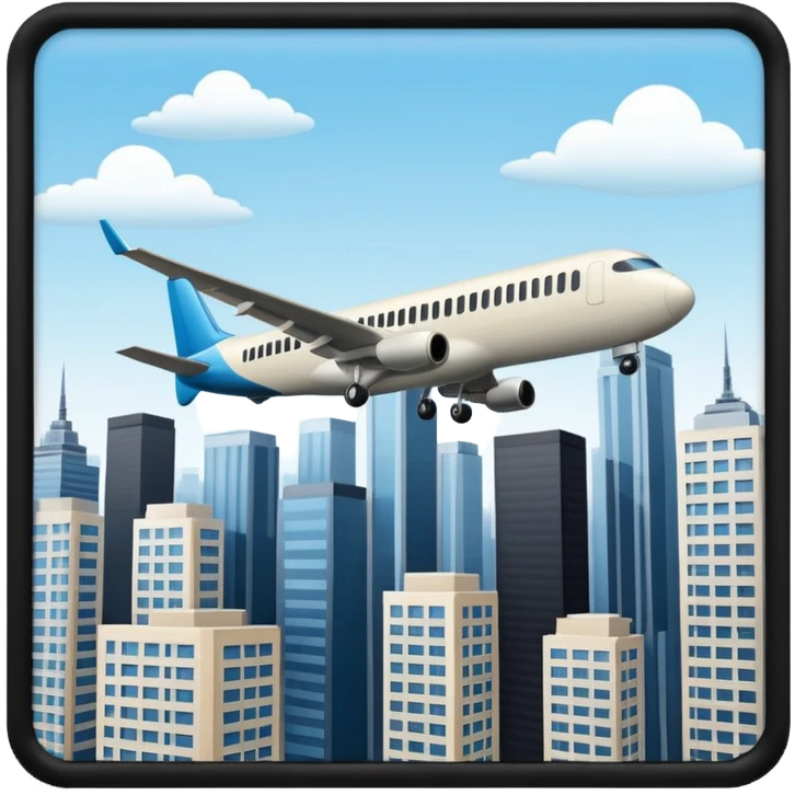 🛩️🏢🏢 emoji