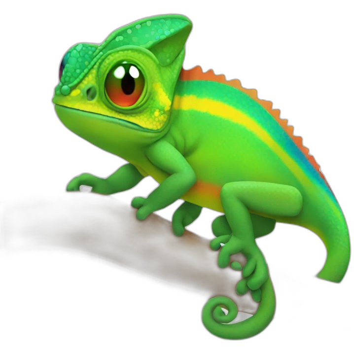 chameleon raimbow emoji