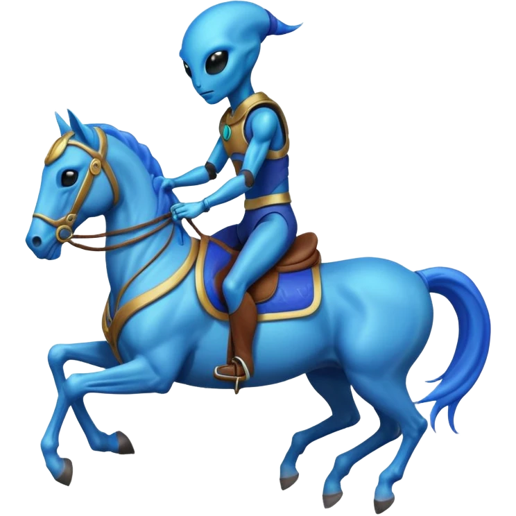 Alien on horse. emoji