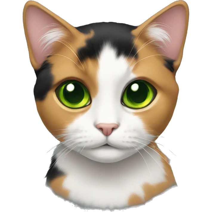 Calico green eyes emoji