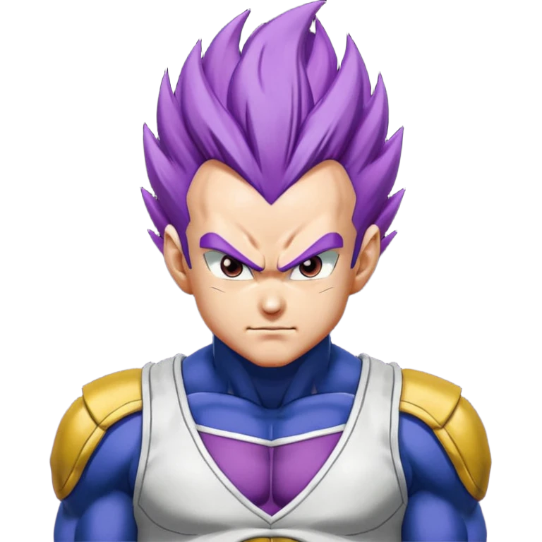 Vegeta ultra ego with purple hair emoji