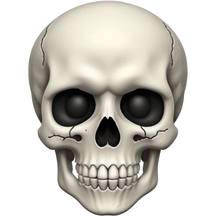Skull black and white emoji