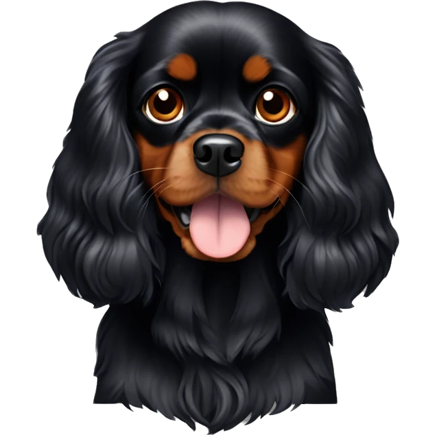 Black Cavalier King Charles emoji