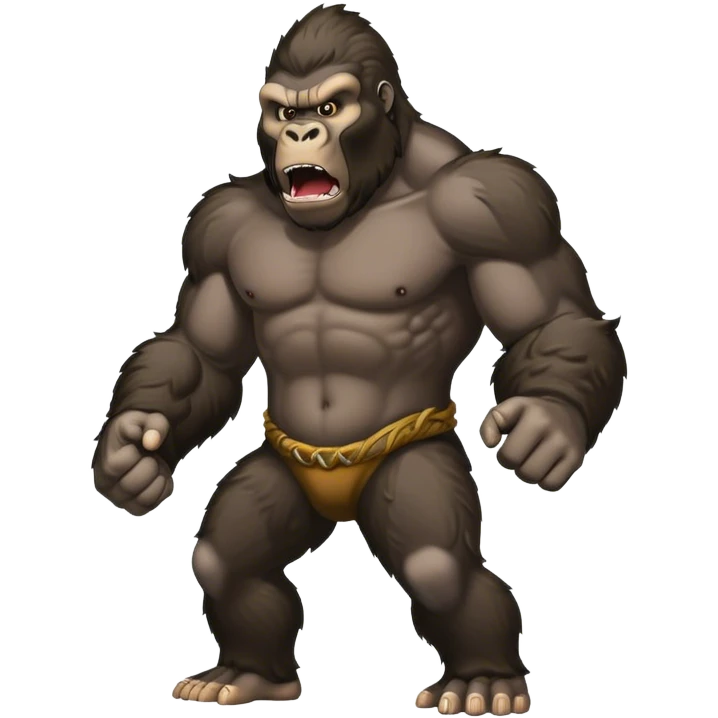 king kong punching a tall tornado cyclone emoji