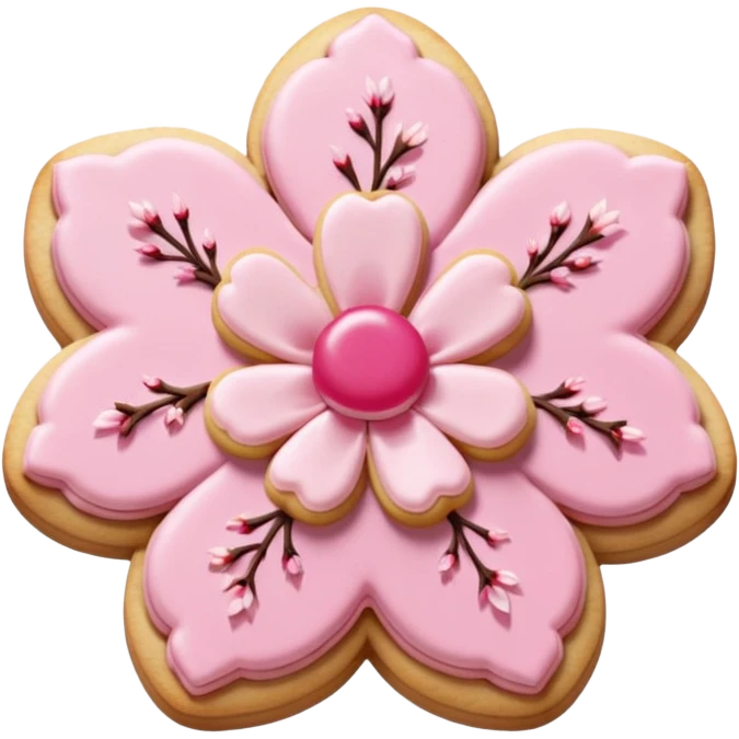 Cherry blossom shaped cookies  emoji