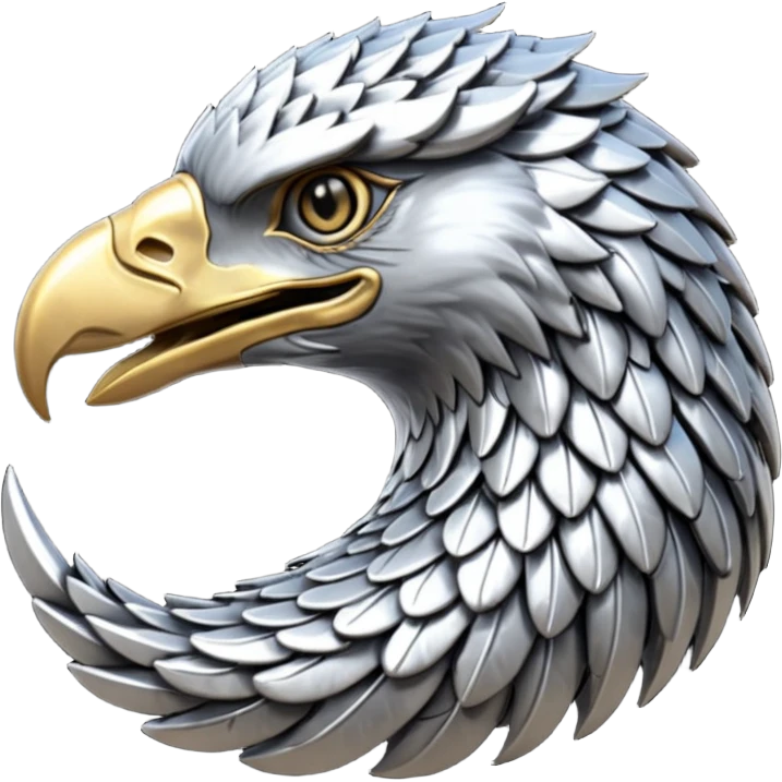 Silver Elder Scrolls Online eagle eating its tail Ouroboro emoji
