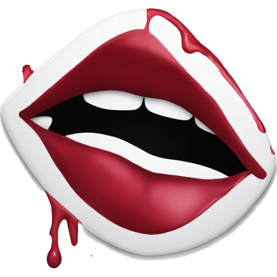 A lipstick kiss stain  emoji