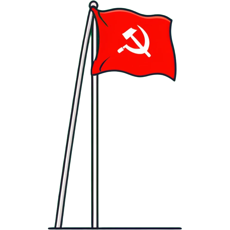 Red communist flag waving emoji