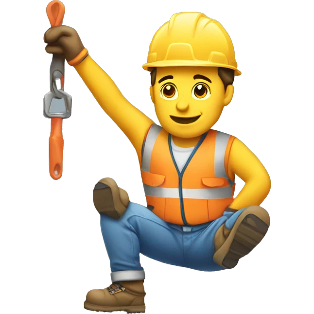 acrobatic construction worker emoji