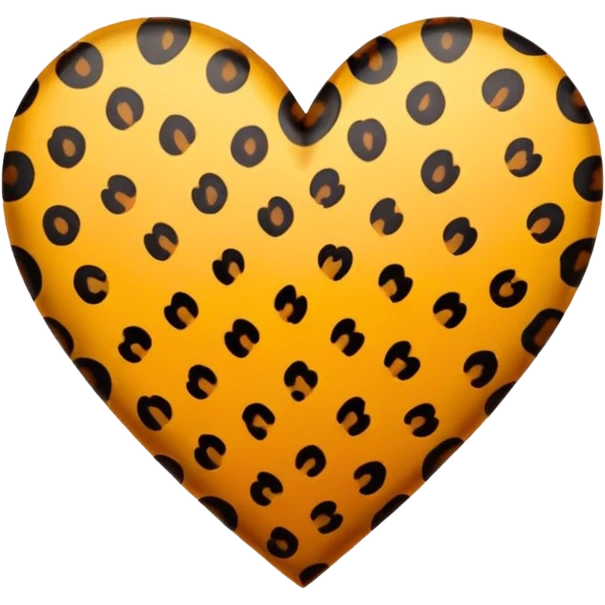 leopard print heart emoji