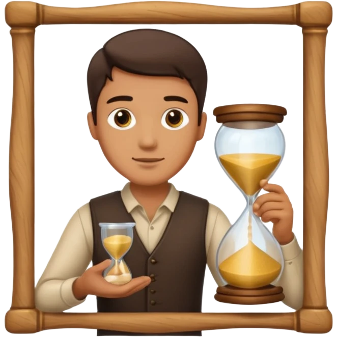 man holding hourglass emoji