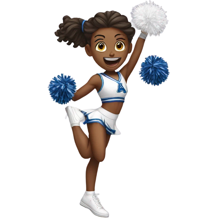 Jumping-white-Cheerleader-pigtails  emoji