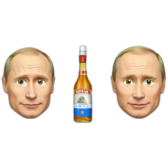 Putin and vodka emoji