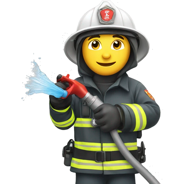 Firefighter spraying water emoji