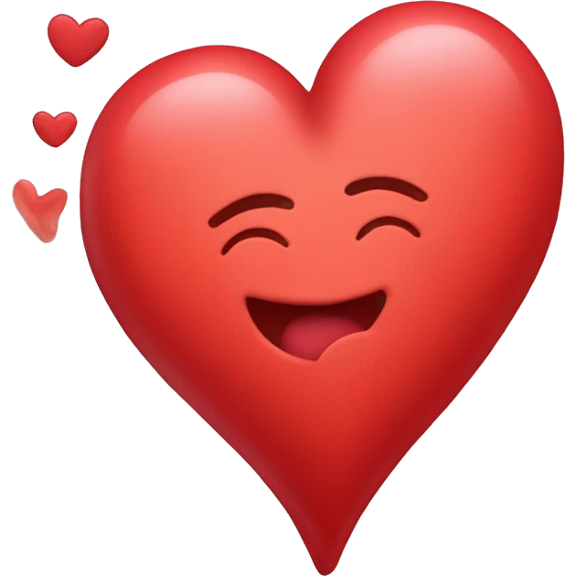 red heart that says i love you more emoji