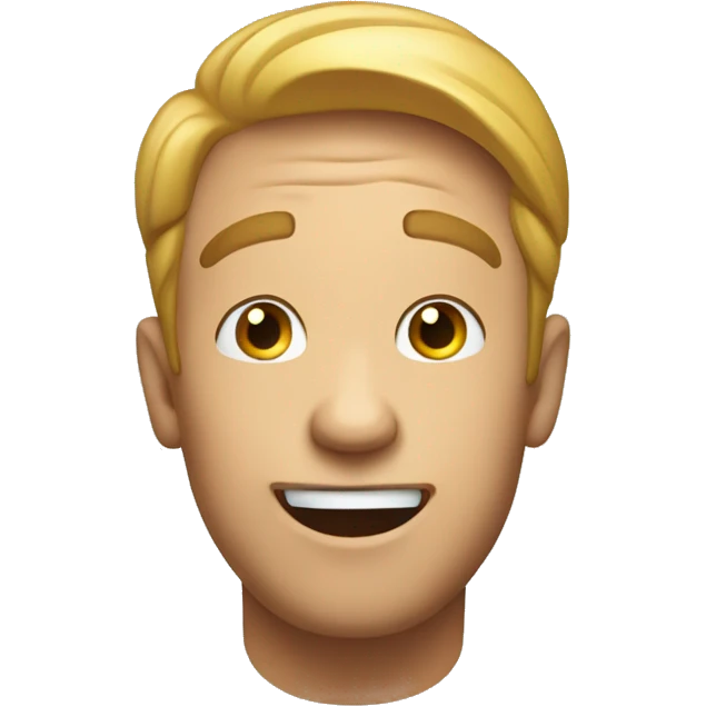 Smiling American Man have a surprised emoji