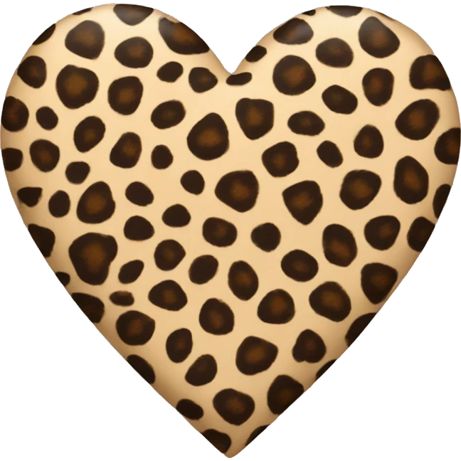Leopard print heart emoji