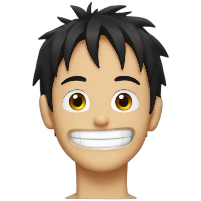 luffy without his hat on emoji