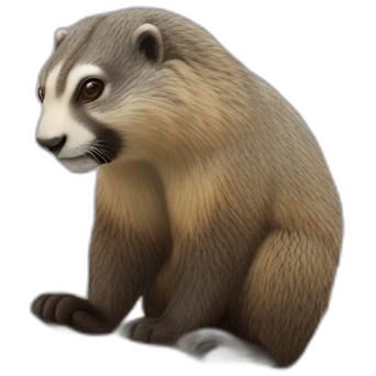 Louttre qui fait un câlin au une marmotte emoji