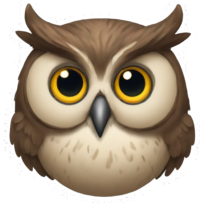 Male owl emoji