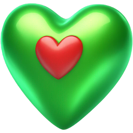 green 3d heart emoji