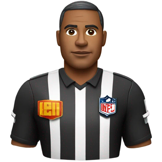 referee wearing a Kansas City chiefs uniform emoji