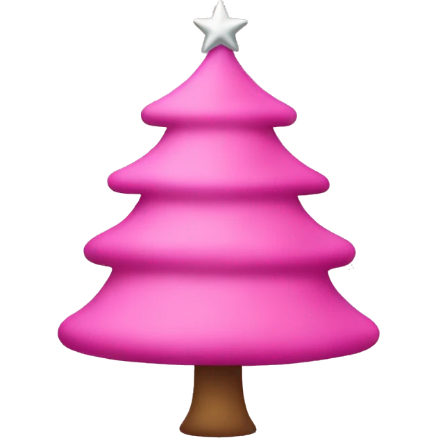 Pink Christmas tree emoji