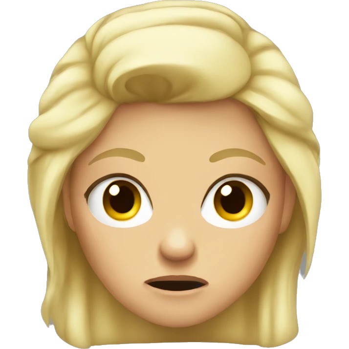 angry blonde girl emoji