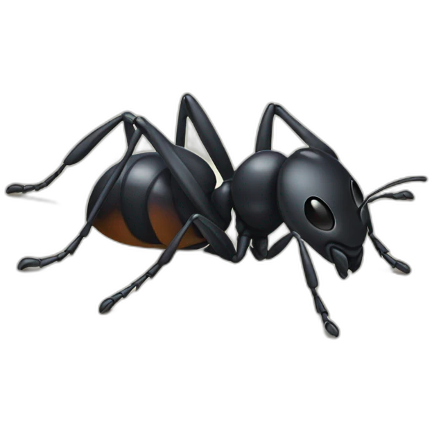 A dark ant emoji