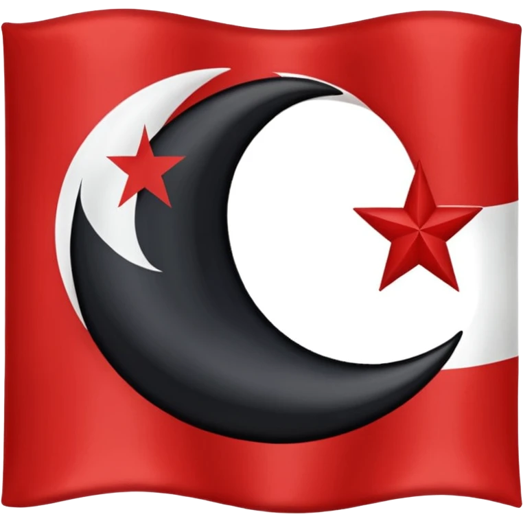 Nazi flag and Türk flag mix emoji