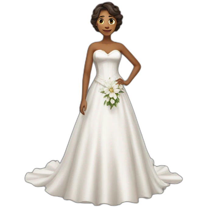 gragon's wife in wedding dress emoji