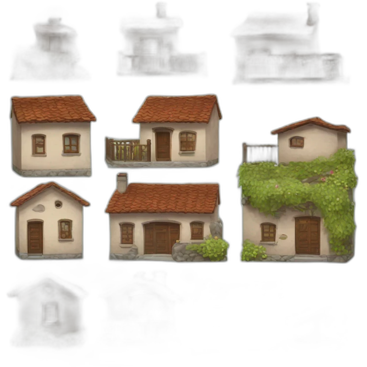una casa quebrandose animado emoji