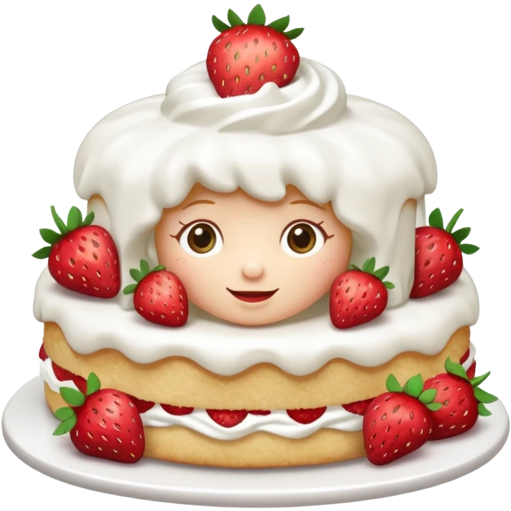 Birthday strawberry shortcake emoji