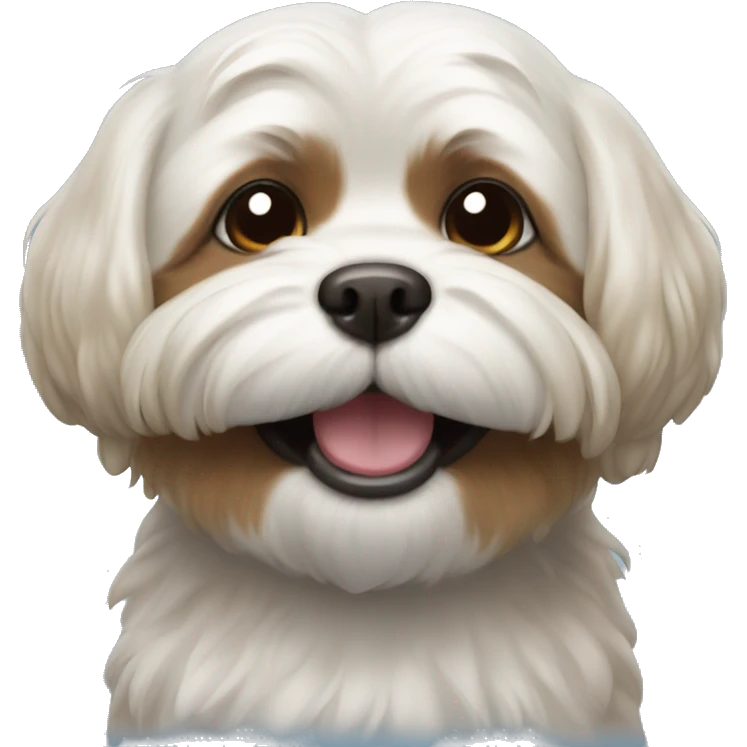 Shitzu dog smiling emoji