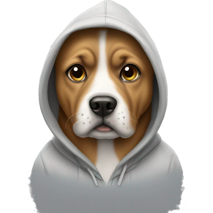 Dog wearing a hoodie emoji