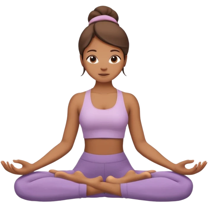 A cozy girl doing yoga emoji