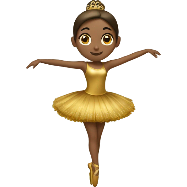  brown ballerina in a gold music box emoji