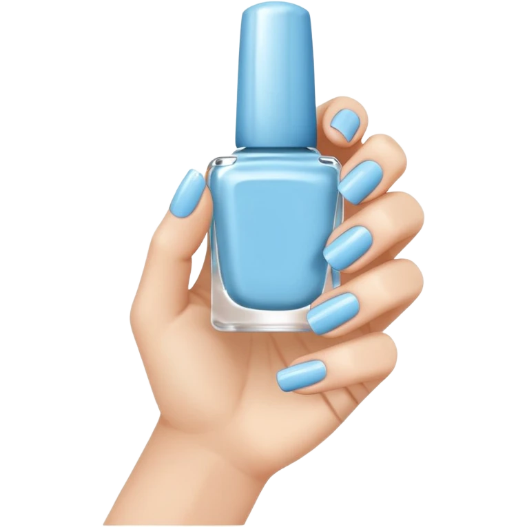 light blue nails emoji
