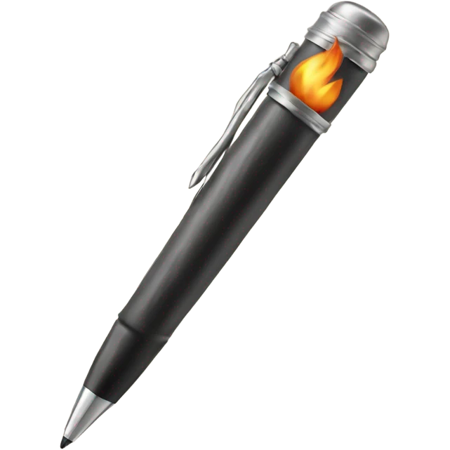 pen writing fire emoji