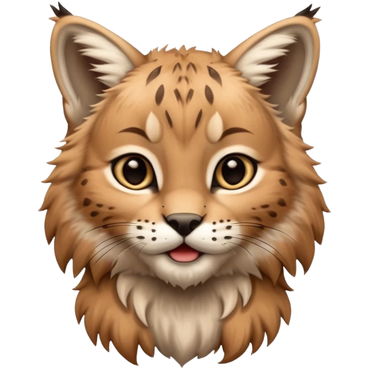 A high-resolution photo-realistic digital illustration of a baby lynx, chest upward A high-resolution, photo-realistic digital illustration of a majestic young Eurasian lynx, shown from the shoulder upwards with lynx markings, zoomed out showing half body  emoji
