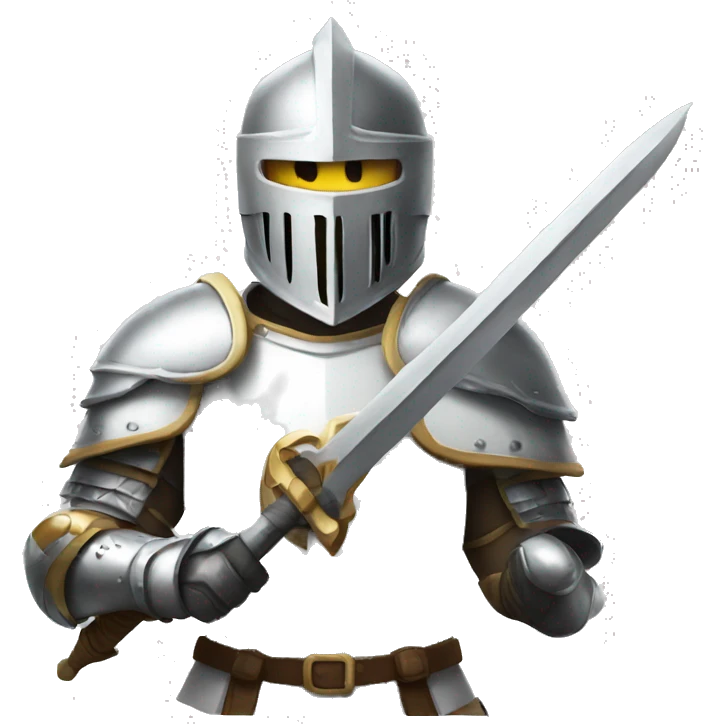 full white warrior knight emoji